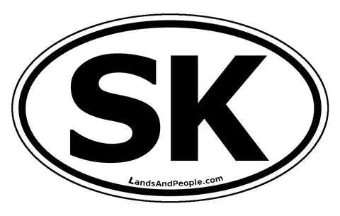 Saskatchewan SK Province Car Bumper Sticker Vinyl Oval