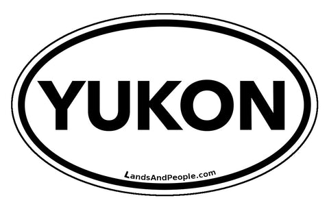 Yukon Territory Car Bumper Sticker Vinyl Oval